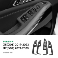 belook ฝาครอบหนังกลับอิตาลีสำหรับ BMW X5 G05 X7 G07 กรอบควบคุมสวิตช์ยกกระจกหน้าต่างรถยนต์ ปี 2019 20