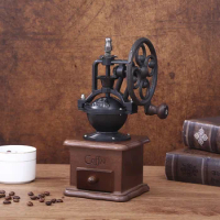 Plastic Small Size Manual Coffee Grinder, Hand Coffee Grinder, Retro Wheel Coffee Grinder, Household Coffee Grinder Cafeteira