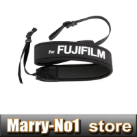 White Logo Camera Neoprene Neck Shoulder Strap for Fuji Fujifilm XE4 XE3 XT10 X100T X100S x10 X20 X10 XM1 XE1 XE2 XA1 XA3 XA10