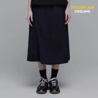 【National Geographic 國家地理】女裝 FROZEN AIR 涼感工裝長裙 - 炭黑色(涼感系列/環保材質)