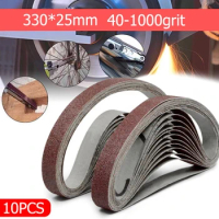 10pcs Sanding Belt 40-1000Grit Grinding And Polishing For Abrasive Belt Machine Grinding Polishing For Fine Polishing