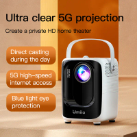 Umilo Proyektor A007 1080P HDR10 RAM 2GB 16GB Portabel Android 9 Ultra Jelas 5G Proyektor Rumah Thea