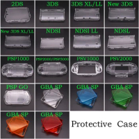 Plastic Clear Crystal Protective Hard Shell Skin Case Cover For GBA SP NDSL DSI NDSi XL New 3DS XL LL PSV 1000 2000 3000 Console