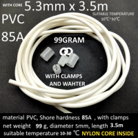 NEVERTOOLATE 5.3mm diameter PVC cord cotton core 3.5m rope Spare part jump skipping replacement diy backup