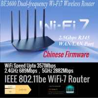 2.5Gbps RJ45, IEEE 802.11be WiFi-7 Router 3571Mbps WiFi7 Wireless Mesh Router Dual-frequency Wireless Router 2.4G 689M, 5G 2882M