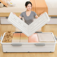 【歐德沐】大容量床底收納箱 101*51*15cm 加厚用材(儲物箱 整理箱 書櫃 衣櫃 置物櫃 玩具收納箱 預購15天)