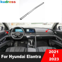 Car Center Console Dashboard Panel Cover Trim For Hyundai Elantra Avante 2021 2022 2023 Carbon Fiber Interior Accessories