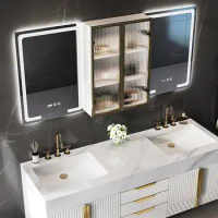 Wall Mount Led Bathroom Mirror Cabinet Medicine Cabinet Plywood Bathroom Cabinet With Mirror &amp; Basin