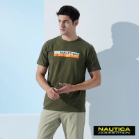 【NAUTICA】男裝 COMPETITION簡約品牌LOGO短袖T恤(綠色)