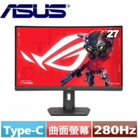 ASUS華碩 27型 ROG Strix XG27WCMS USB-C 曲面電競螢幕