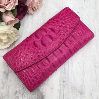 Authentic True Crocodile Skin Women's Long Chic Wallet Female Card Holders Exotic Real Alligator Leather Lady Large Clutch Purse