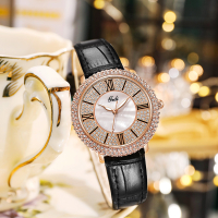 GEDI Gedi รุ่นเดียวกับที่นิยมในโลกออนไลน์แฟชั่นเกาหลีนาฬิกายิปโซนาฬิกาผู้หญิงเข็มขัดหนังแท้หน้าปัดนาฬิกากันน้ำ
