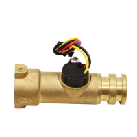 DN15 Water Flow Sensor Brass 1.75MPa Hall Sensor 1/2" Quick Connect Water Heater Turbine Flowmeter DC5~18V