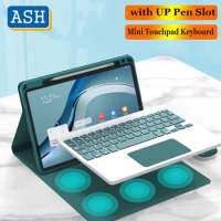 ASH for OPPO Pad Air 10.36" Wireless Bluetooth Touchpad Keyboard Case for OPPO Pad Air 2022 Smart Flip PU Leather Cover