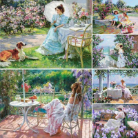 Paint By Number For Adults Landscape Lady 20x30 Canvas Stickers &amp; Posters Crafts Kits For Adults Home Decor Personalized Gift