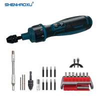 Rechargeable Cordless Electric Screwdriver Mini Drill Power Tools Set Multifuncntion Power Drill Kits Set Household Maintenance