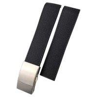 Rubber Silicone Watch Strap Waterproof Watchband for Longines Strap for Conquest HydroConquest L3.742 782 Series 21mm