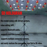 Protable Hologram Fan Projector Screen Wifi Real-time Advertising Projector Levitation imaging Holographic Lamp Player Remote