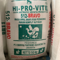 Repack Pakan Ayam Pedaging Hi-Pro-Vite 512-Bravo Butiran Eceran Per Kg