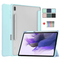 For Samsung Galaxy Tab S7 Plus S7 FE Case with Pencil Holder Smart Cover Funda Para For Samsung Galaxy Tab S7 FE Case 12.4 2021