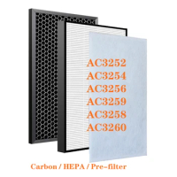 Replacement Philips NanoProtect FY3433 HEPA Filter FY3432 Active Carbon Filter for Air Purifier AC3252 AC3254 AC3256 AC3259