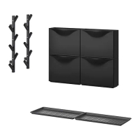 TRONES/BAGGMUCK 玄關家具, 6件組, 黑色/灰色