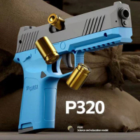P320 Shell Ejection Airsoft Launcher Continuous Firingt Pistol Soft Dart Bullet Toy Gun CS Outdoor Weapon for Kids Adult
