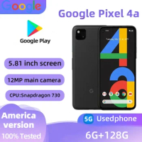 Google Pixel 4a OEM 4G 6.2" 6GB RAM 128GB ROM NFC Octa Core Snapdragon 765G Fingerprint Original Unlocked Pixel 4a
