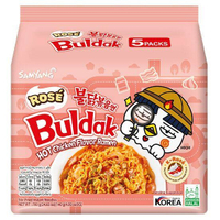 Samyang มาม่าเกาหลี ชนิดแห้ง สูตรเผ็ด (ขนาดแพ็ค 5 ซอง) มี 20 รสชาติ