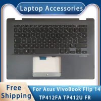 New For Asus VivoBook Flip 14 TP412FA TP412U FR Replacemen Laptop Accessories Palmrest And Keyboard Gery