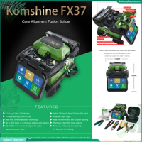 Authorized Komshine FX37 Fiber Optical Fusion Splicer for FTTx FTTH With Optic Fiber Cleaver Cooling Tray and all strippers