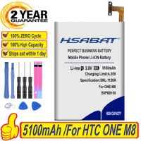 HSABAT 5100mAh B0P6B100 BOP6B100 Battery for HTC ONE M8 one 2 M8T M8X M8D E8 M8SW M8ST M8SD