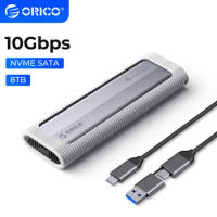 ORICO 1.8" M.2 SSD Enclosure 4/8TB Aluminum alloy ABS SSD Case 10Gbps M.2 NVMe to USB Adapter Support UASP
