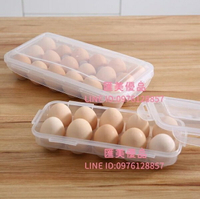 雞蛋收納盒防摔防震透明塑料雞蛋盒冰箱保鮮側面裝蛋收納盒雞蛋盒【聚寶屋】