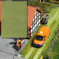 Mini 現貨Busch 7430Paving Block Panel with Grass Openings 3D紙板