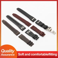 20mm 22mm Men High Quality Genuine Leather Watch Strap Fit For IWC Watch Strap