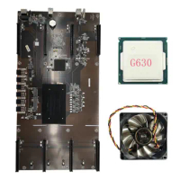 ETH80 B75 BTC Mining Motherboard+G630 CPU+CPU Cooling Fan 8XPCIE 16X LGA1155 Support 1660 2070 3090 Graphics Card