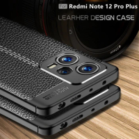 For Xiaomi Redmi Note 12 Pro Plus Case Redmi Note 12 Pro Plus Cover Capas Bumper TPU Soft Leather Fundas Redmi Note 12 Pro Plus