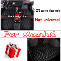 Car Floor Mats For Mazda2 Mazda 2 Demio Toyota Yaris R DJ DL 2015~2022 Leather Mat Rugs Carpets Interior Parts Car Accessories