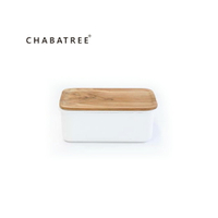 泰國Chabatree 2.18L琺瑯密封儲物盒/保鮮盒(白)-XL  ＊琺瑯盒身可當料理烤盤＊
