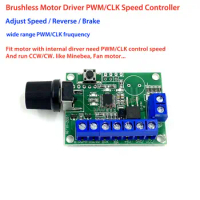 12V-24V DC Brushless Motor Speed Controller BLDC Speed Switch Regulation PWM/CLK for Minebea Nidec Brushless motor