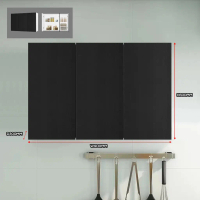 Tomato Home ตู้ห้องครัว Casper 3dr wall kitchen cabinet, High gloss black fronts กว้าง90ซม | ตู้ติดผ