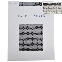 POLO RALPH LAUREN 日本製經典菱格紋圖騰花紋褲襪(黑色系)