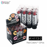 12Pcs/lot HengFang Red Lipstick Long Lasting Nutritious Lip Sticks Moisturizing Lip Balm Lips Kit Makeup Cosmetics