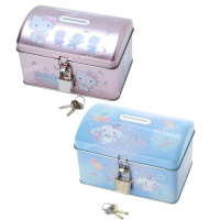 【小禮堂】Sanrio 三麗鷗 迷你鐵製存錢筒附鎖頭 - 角色款 Kitty 大耳狗(平輸品)