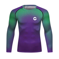Men's Compression Sports Shirt Men Athletic Comfortable Long Sleeves Tshirt for Sports Workout（22431）