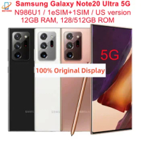 Samsung Galaxy Note 20 Note20 Ultra 5G N986U1 6.9" 12GB RAM 128/512GB Snapdragon NFC Original Unlocked Android Cell Phone