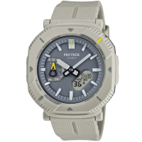 【CASIO 卡西歐】PROTREK 多功能 太陽能藍芽運動錶-灰(PRJ-B001-7)