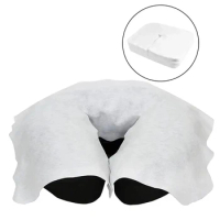 100pcs Disposable Face Cradle Covers Spa Massage Table Sheets Headrest Pads Pillow Hole Cover For Massage Table Massage Chair