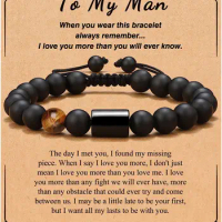 Natural Stone Bracelet for My Love My Man Boyfriend Dad Brother Christmas Valentine's Day Birthday Gifts